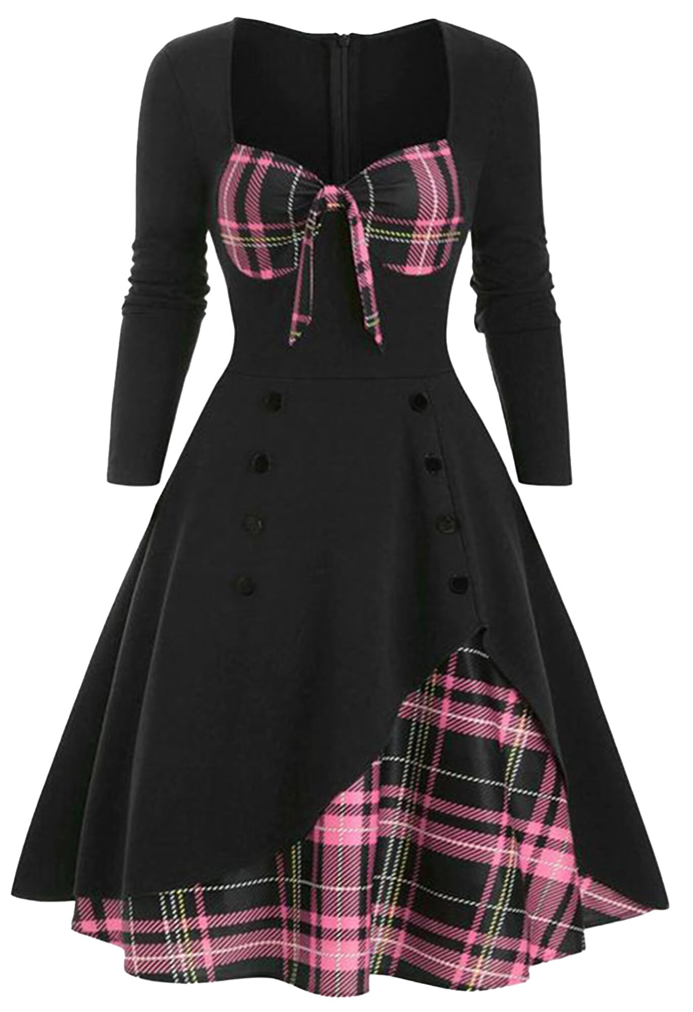 victorian plaid gothic dress