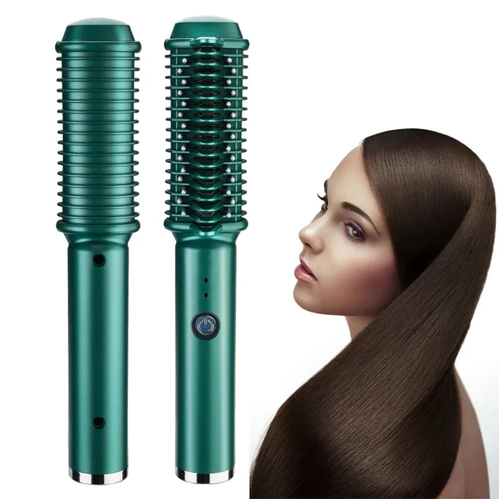 The Glam — Dual-Purpose Electric Curling & Straightening Comb