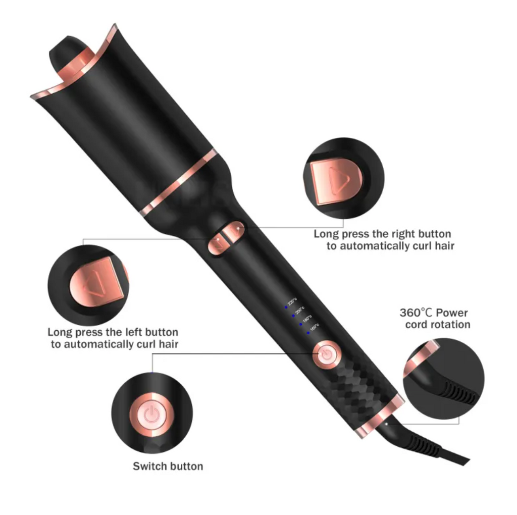 Veloura™ Automatic Rotating Hair Curler