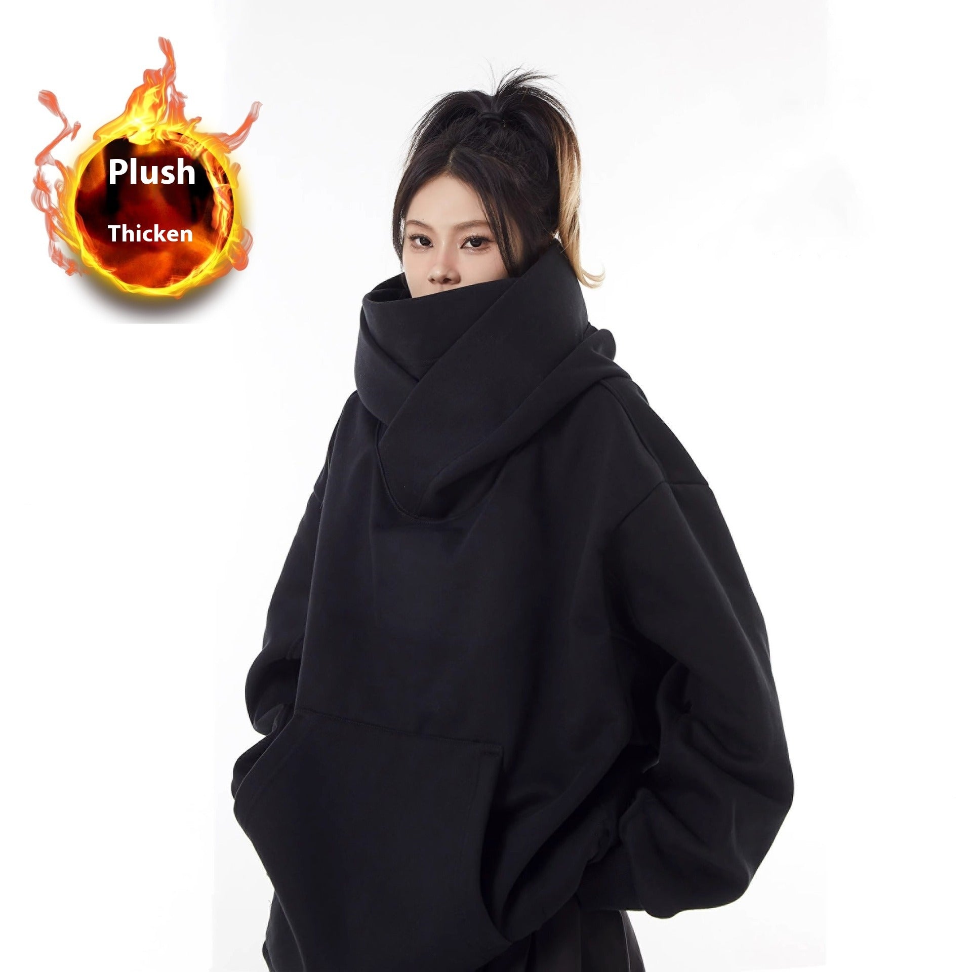 The Alpine — High Collar Fleece Lined Hoodie