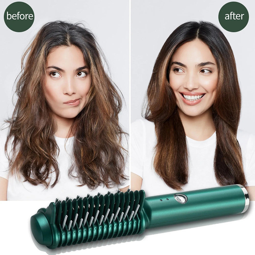 The Glam — Dual-Purpose Electric Curling & Straightening Comb
