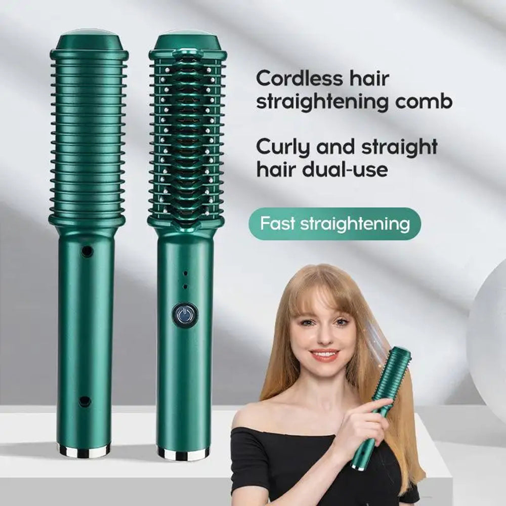 The Glam — Dual-Purpose Electric Curling & Straightening Comb