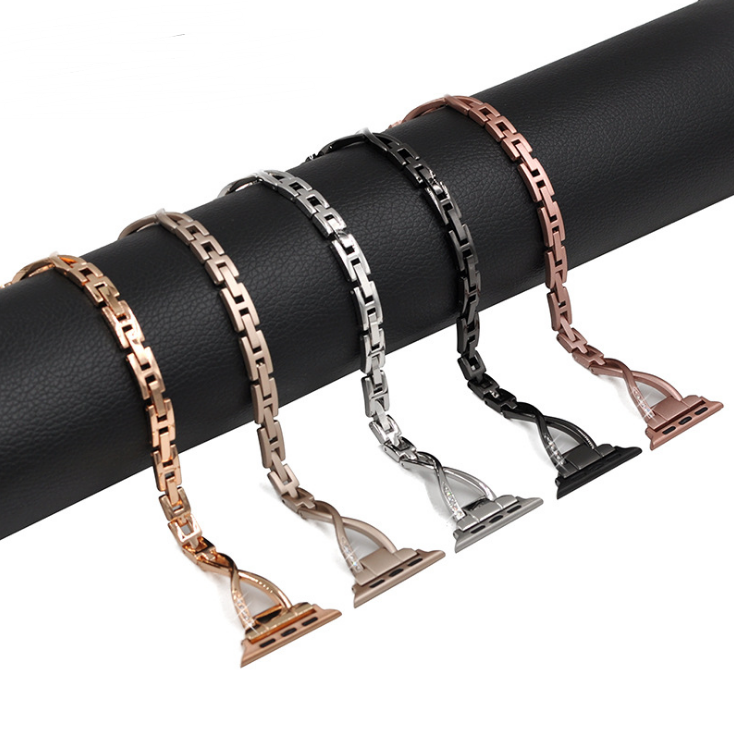 The Circuit — Diamond-Set Stainless Steel Watch Band
