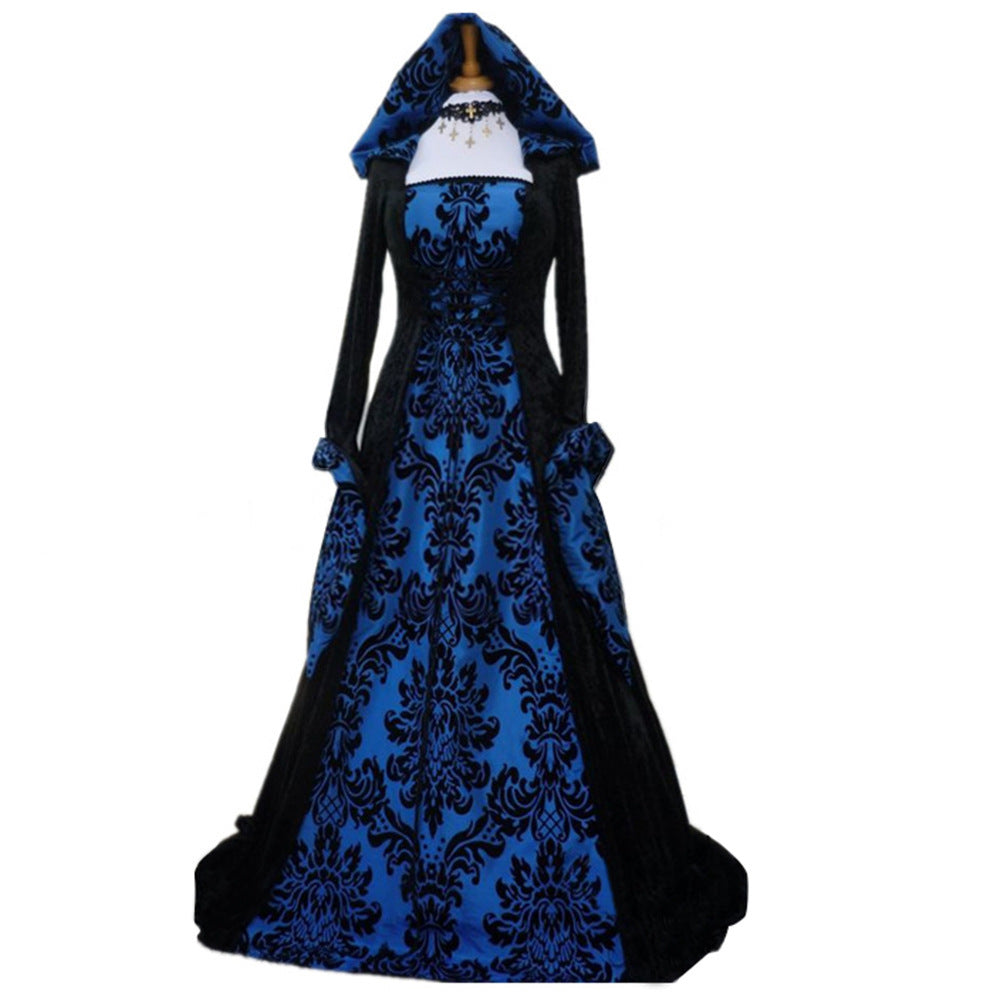 The Riviera — Draped Long Sleeve Hooded Gown