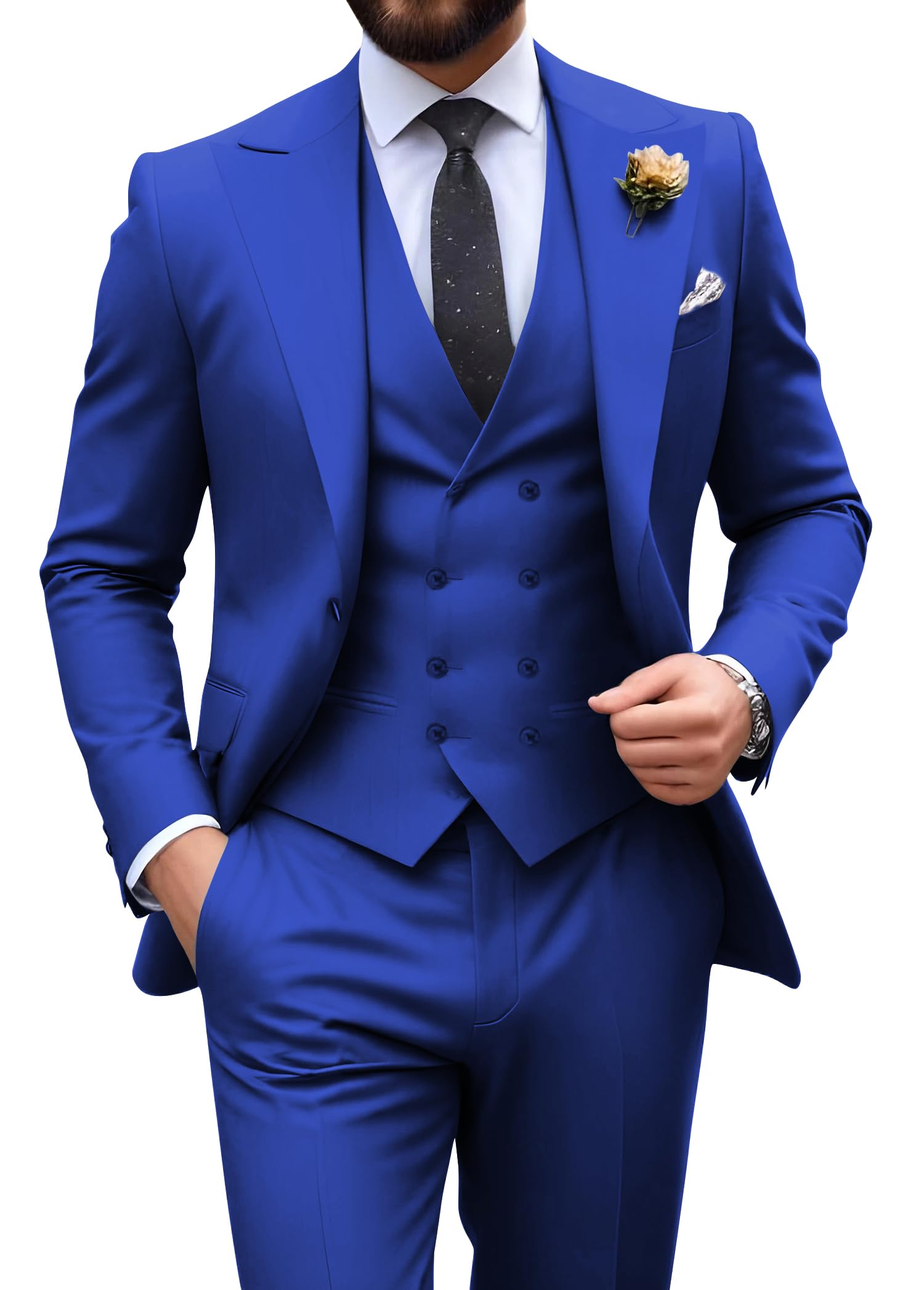 The Sovereign — 3-Piece Slim Fit Burgundy Tuxedo Set