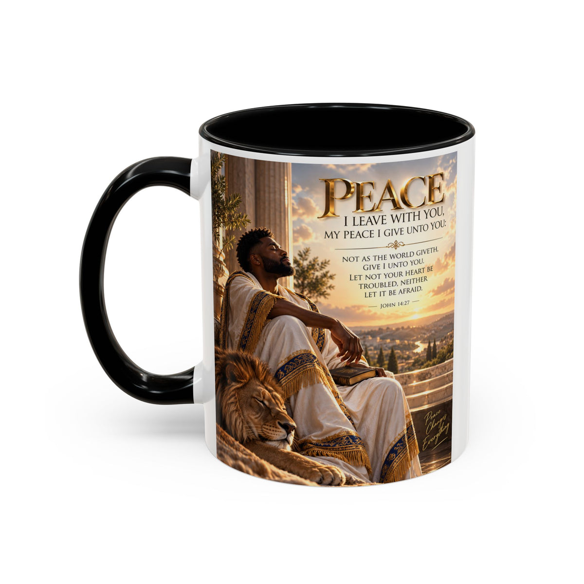 Peace & Promise™ Christian Coffee Mug | “Peace I Leave With You” — John 14:27