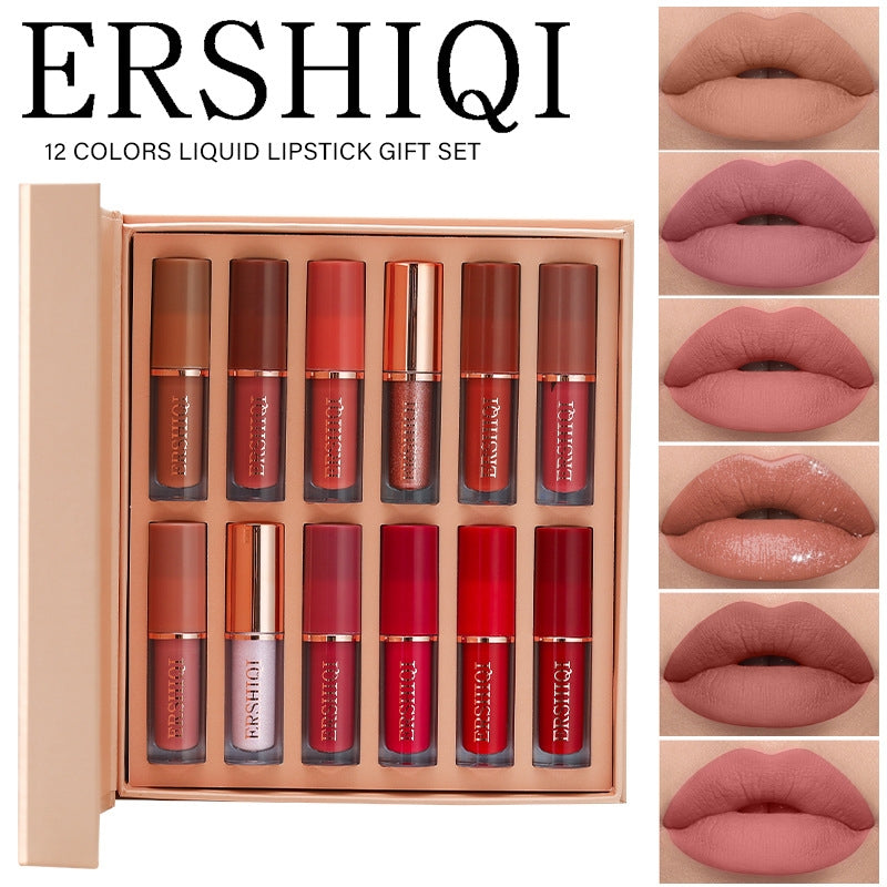 The Velour — 12-Piece Moisturizing Matte Lipstick Gift Set