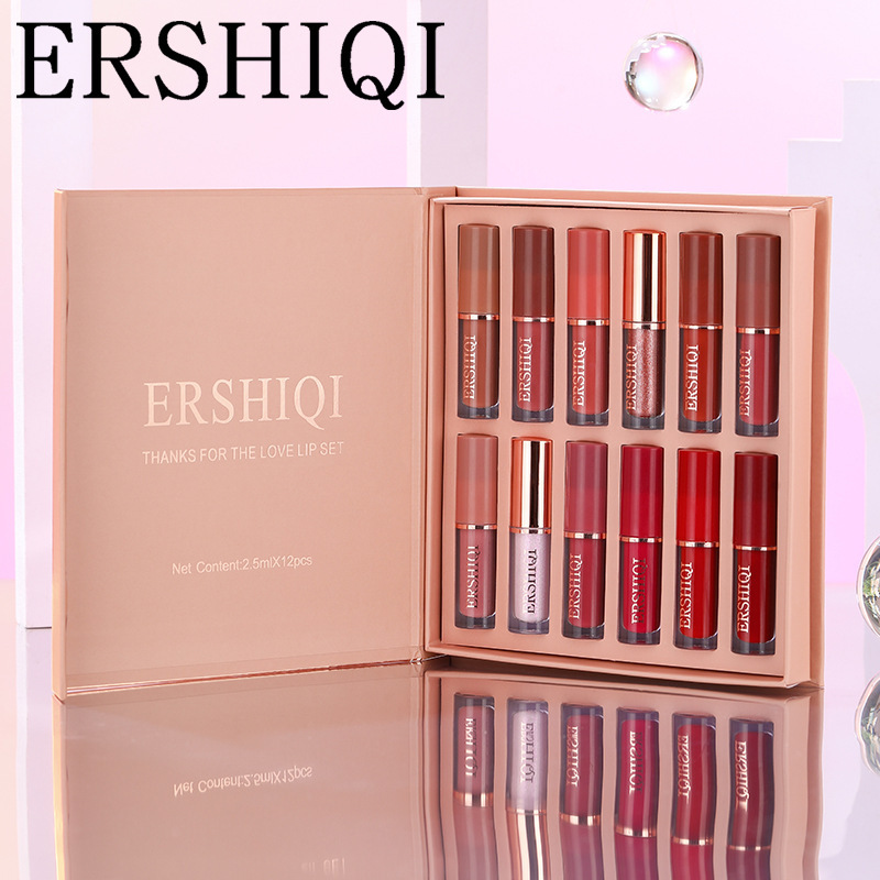 The Velour — 12-Piece Moisturizing Matte Lipstick Gift Set
