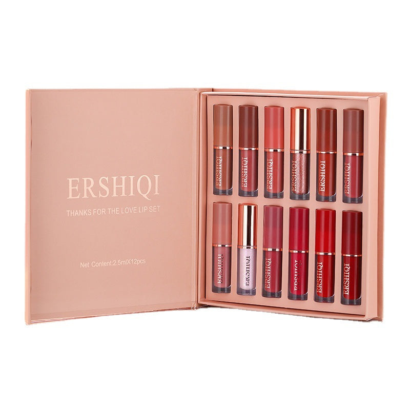 The Velour — 12-Piece Moisturizing Matte Lipstick Gift Set