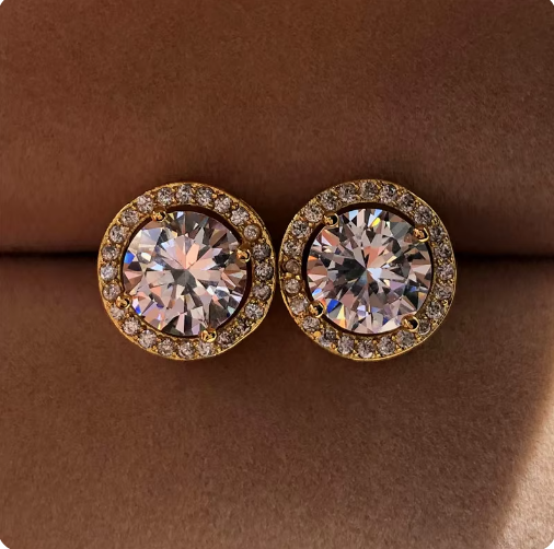 The Éclat — Elegant Zircon Geometric Earrings