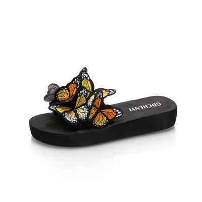 Women's Embroidered Bow Flat Sandals