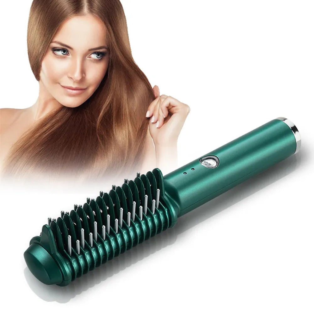 The Glam — Dual-Purpose Electric Curling & Straightening Comb