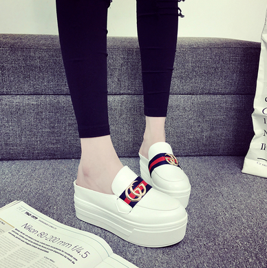 Women's Rivet Wedge Platform Thick Sole Shoes
