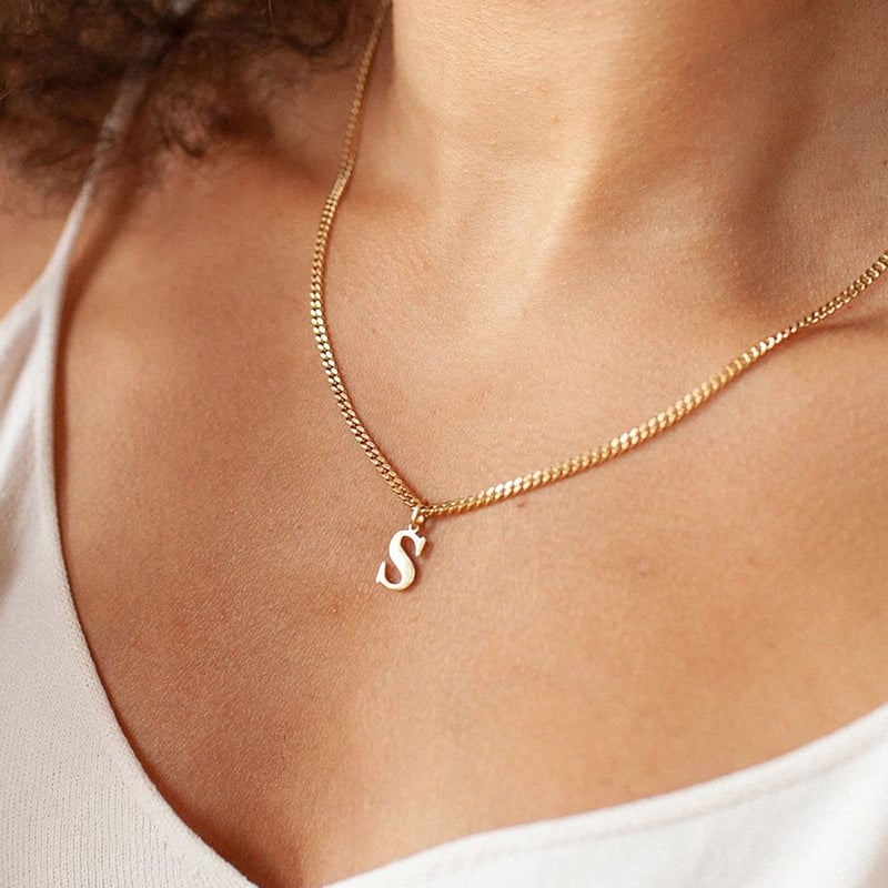 The Monogram — 14K Gold-Plated Personalized Initial Necklace