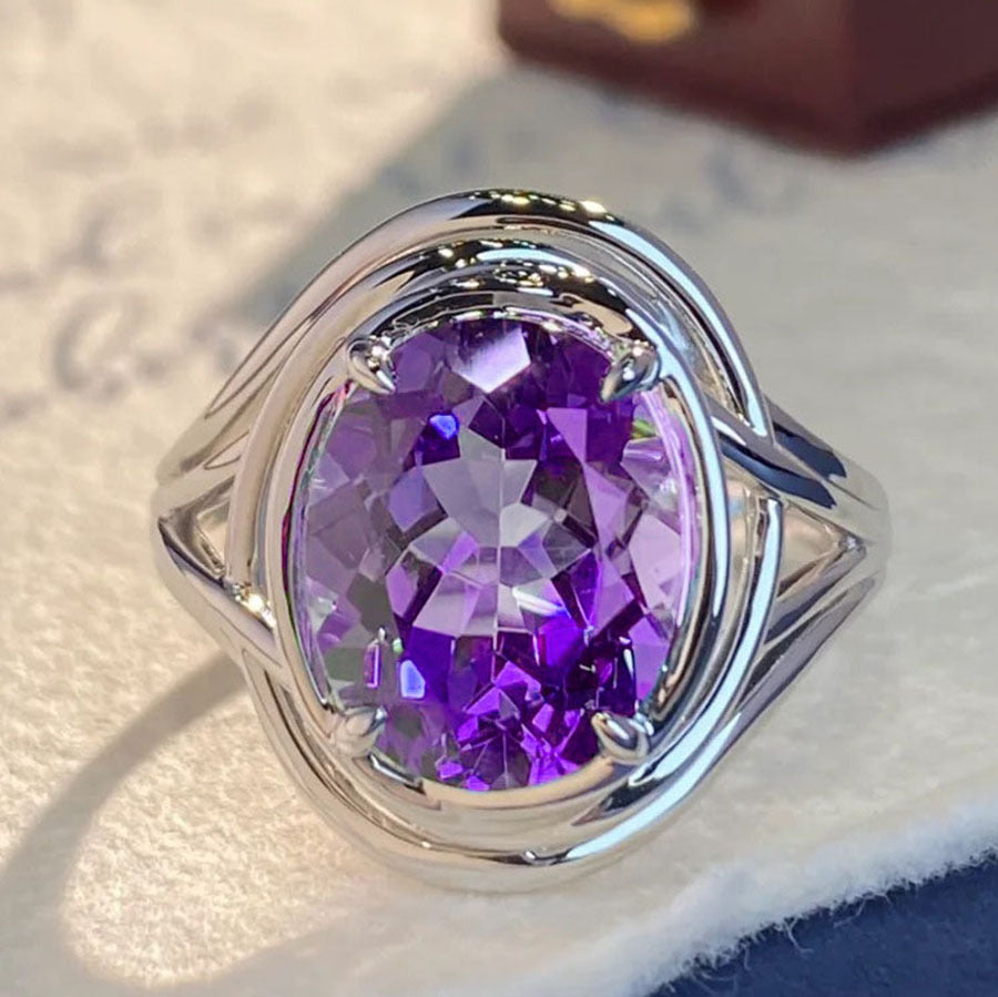 The Amethyste — Purple Gemstone Fashion Ring for Women