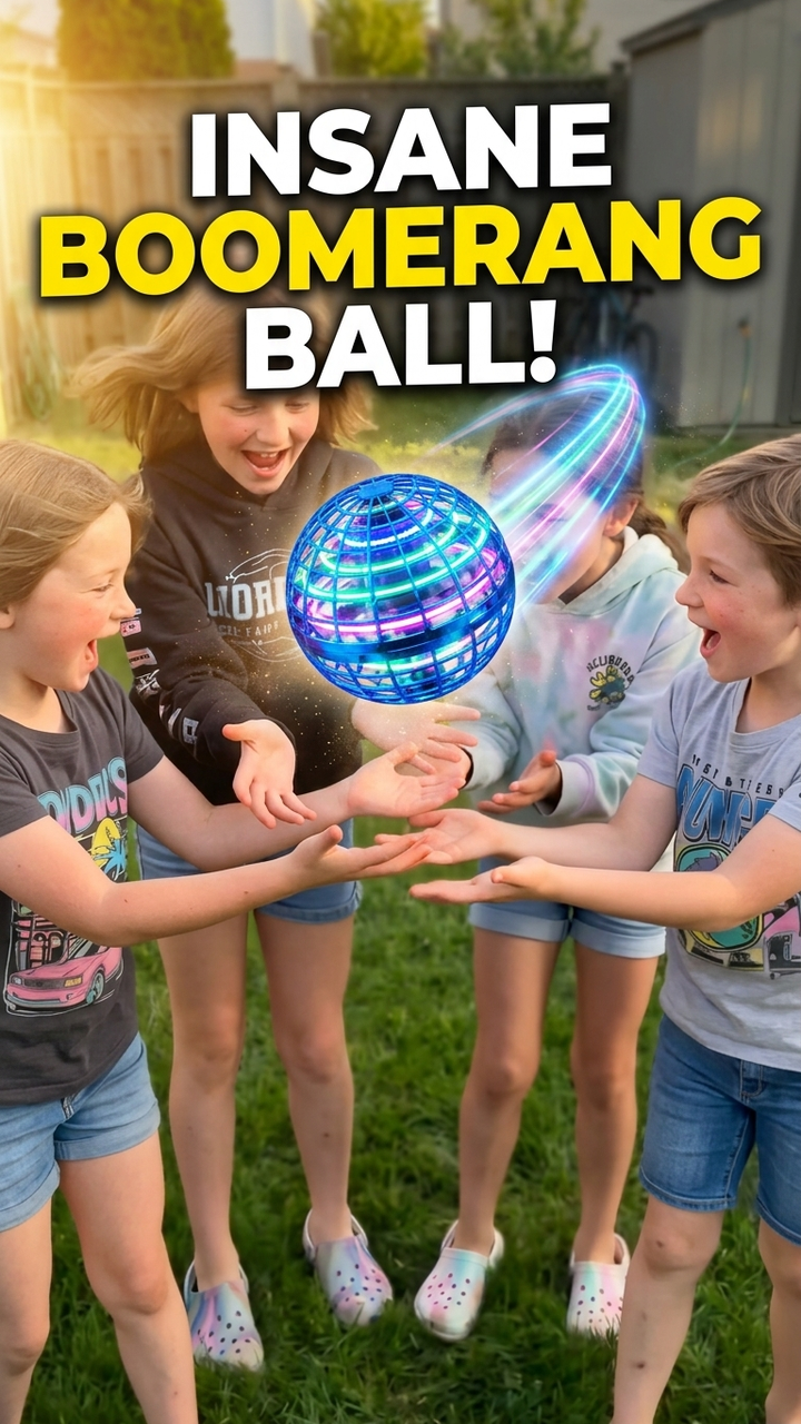 AeroSphere™ 360° Flying Orb Ball — LED Boomerang Mini Drone Toy